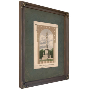 Army and Navy Monument Boston Mass 1872 — Bourbon Framed Canvas Print | Bella Frye