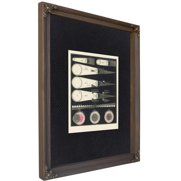 The Mechanics of Darkness a Victorian Study in Celestial Shadow — Bourbon Framed Canvas Print | Bella Frye
