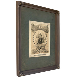 In Remembrance of the One Hundredth Anniversary of the Independence of the United States 1876 — Bourbon Framed Canvas Print |