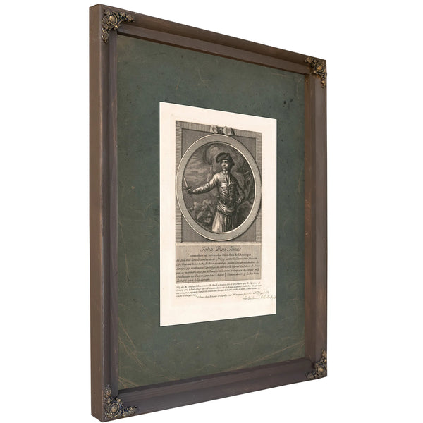 John Paul Jones Commodore Au Service Des Etats Unis De Lame╠ürique 178s — Bourbon Framed Canvas Print | Bella Frye