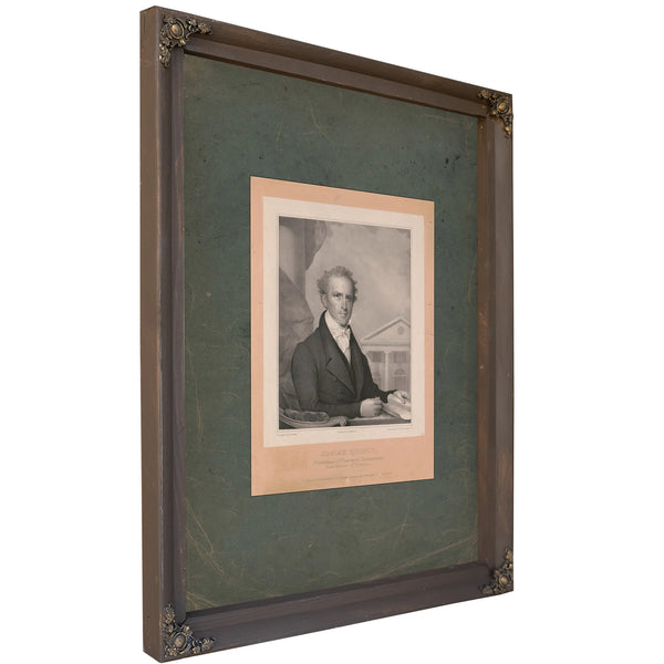 Josiah Quincy President of Harvard University Late Mayor of Boston 19th Century — Verdigris Framed Canvas Print | Bella Frye