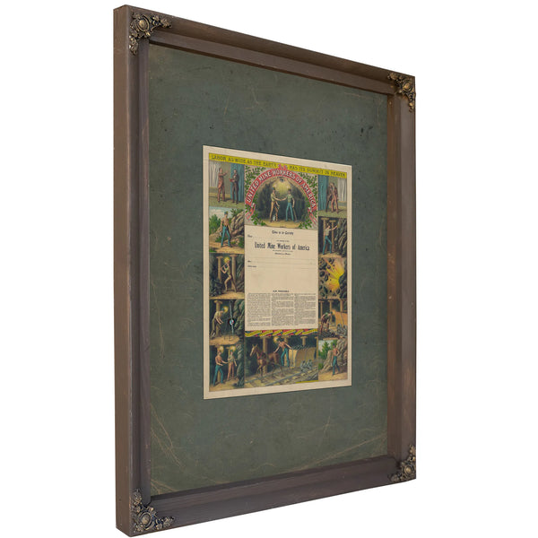 United Mine Workers of America 1899 — Bourbon Framed Canvas Print | Bella Frye