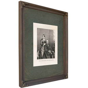 The President and Mrs Hayes 19th Century — Bourbon Framed Canvas Print | Bella Frye