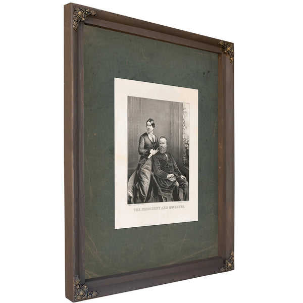 The President and Mrs Hayes 19th Century — Bourbon Framed Canvas Print | Bella Frye