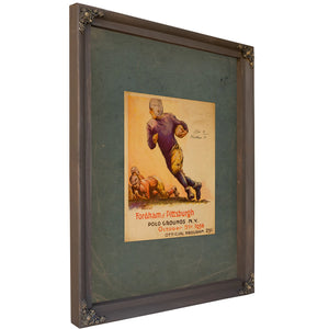 The Official Program for the October 31 1936 Fordham Versus Pittsburgh Football — Bourbon Framed Canvas Print | Bella Frye