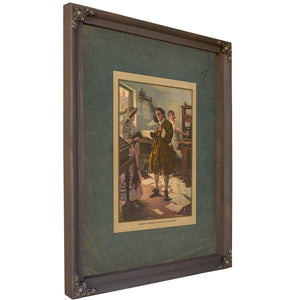 Benjamin Franklin Printer Philadelphia 1914 — Bourbon Framed Canvas Print | Bella Frye