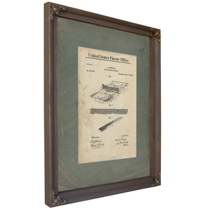 Us Patent No. 335579 Field Game Marker by a Gutzloe February 9 1886 — Bourbon Framed Canvas Print | Bella Frye