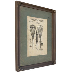 United States Patent No. 258519 Lacrosse Racquet by Frederic C Jay Filed September 9 1948 — Bourbon Framed Canvas Print | Bel