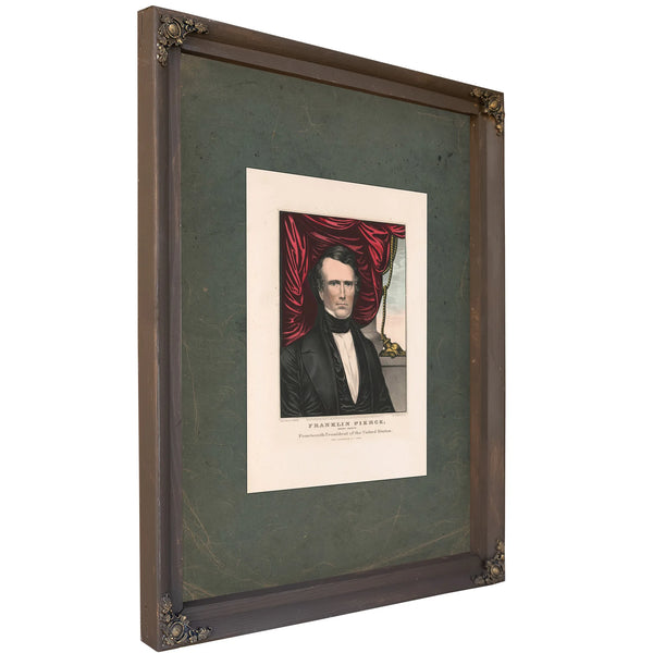 Franklin Pierce_ Democratic Candidate for Fourtheenth President of the United States 1852 — Bourbon Framed Canvas Print | Bel