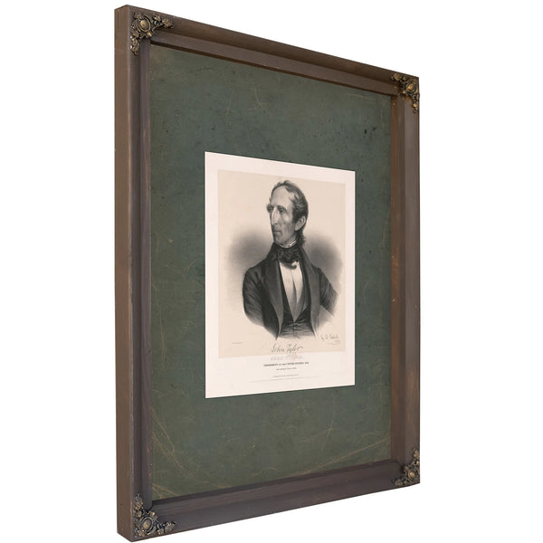 John Tyler President of the United States 1841 Born 29th Day of March 179 1841 — Bourbon Framed Canvas Print | Bella Frye