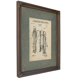 Us Patent No. 1575 Golf Bag by B Kennedy (1926) — Bourbon Framed Canvas Print | Bella Frye