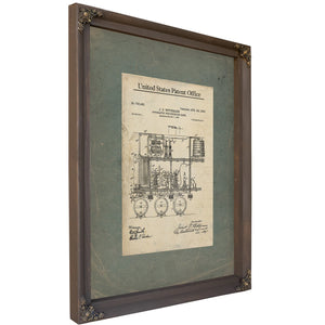 The Wittemann Brewing Apparatus Victorian Beer Finishing Patent Blueprint — Framed Wall Art Room View | Bella Frye