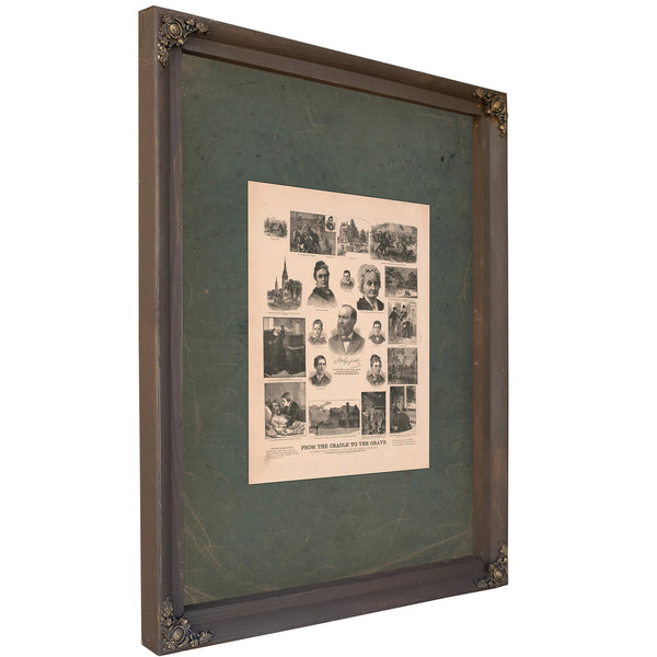 From the Cradle to the Grave Scenes and Incidents in the Life of James a Garfield 1881 — Bourbon Framed Canvas Print | Bella 