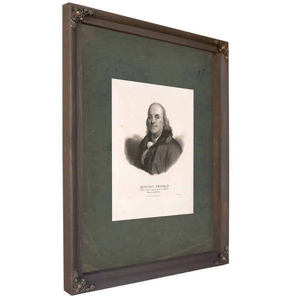 Benjamin Franklin 1779 — Bourbon Framed Canvas Print | Bella Frye