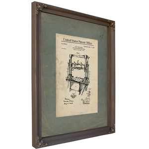 The Bottlers Apparatus — Patent Drawing of Industrial Alchemy — Framed Wall Art Room View | Bella Frye