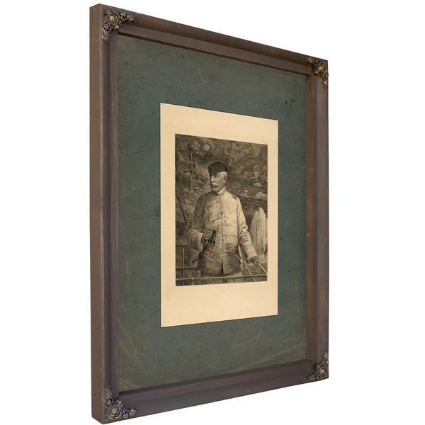 Dmiral Dewey on the Bridge 1899 — Bourbon Framed Canvas Print | Bella Frye