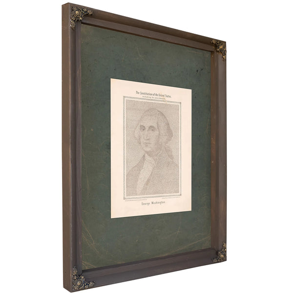 The Constitution of the United States Including Its Amendments George Washington 194 — Bourbon Framed Canvas Print | Bella Fr