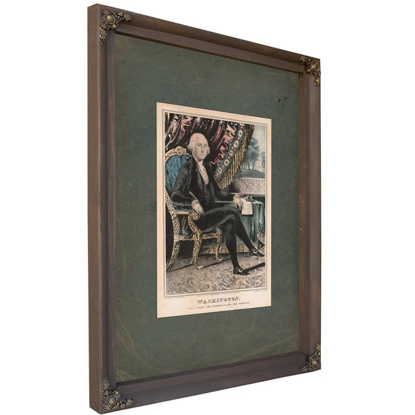 Washington the Patriot the Statesman and the Warrior 1846 — Bourbon Framed Canvas Print | Bella Frye
