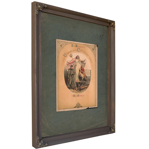 In Defence of the Union and the Constitution 1861 — Bourbon Framed Canvas Print | Bella Frye