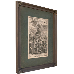 America 1671 — Bourbon Framed Canvas Print | Bella Frye