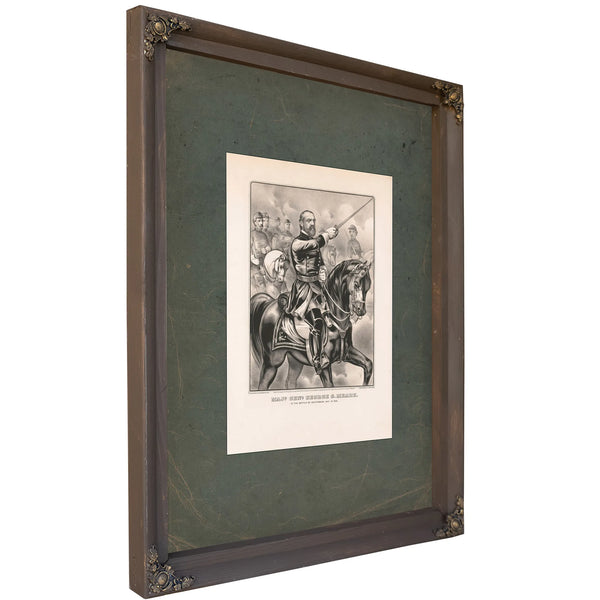 Major General George G Meade at the Battle of Gettysburg July 3d 1863 1863 — Bourbon Framed Canvas Print | Bella Frye