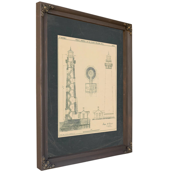 Sand Island Light Station Blueprint 8th District Engineering Drawings