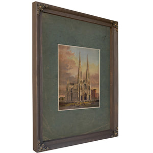 The New Cathedral Fifth Avenue New York 19th Century — Bourbon Framed Canvas Print | Bella Frye