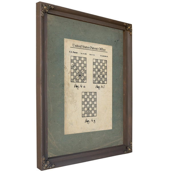 US Patent No. 6446966 B1 Chess Move Notation System (september 1 22) — Bourbon Framed Canvas Print | Bella Frye