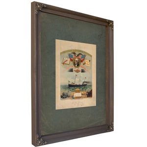 Emblem of the International Longshoremens Association 191 — Bourbon Framed Canvas Print | Bella Frye