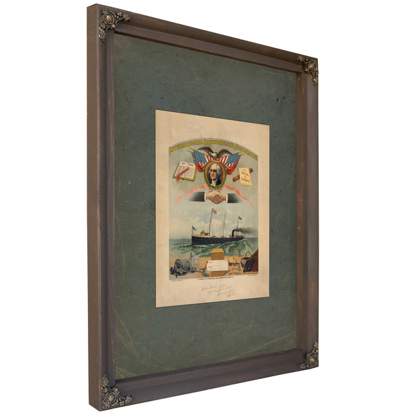 Emblem of the International Longshoremens Association 191 — Bourbon Framed Canvas Print | Bella Frye