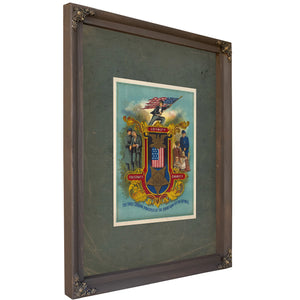 The Three Cardinal Principles of the Grand Army of the Republic 1884 — Bourbon Framed Canvas Print | Bella Frye