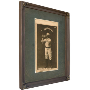 Tom Orourke Boston Beaneaters Baseball Card Portrait — Bourbon Framed Canvas Print | Bella Frye