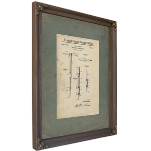 Us Patent No. 176576 Mountain Climbing Pick by Mo Jung (193) — Bourbon Framed Canvas Print | Bella Frye