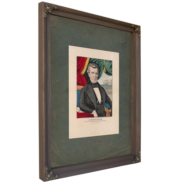 James K Polk Eleventh President of the United States 1835 1856 — Bourbon Framed Canvas Print | Bella Frye