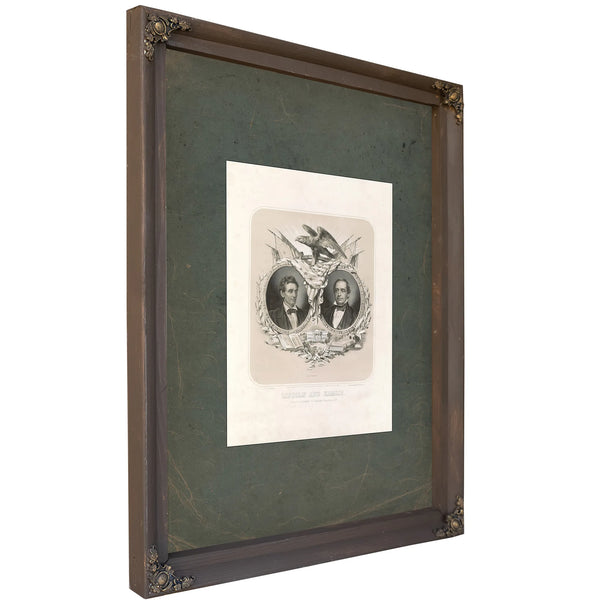 Lincoln and Hamlin 186 — Bourbon Framed Canvas Print | Bella Frye