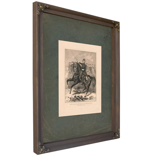 General George Brinton Mcclellan and Staff Before Yorktown Va April 1862 1862 — Bourbon Framed Canvas Print | Bella Frye