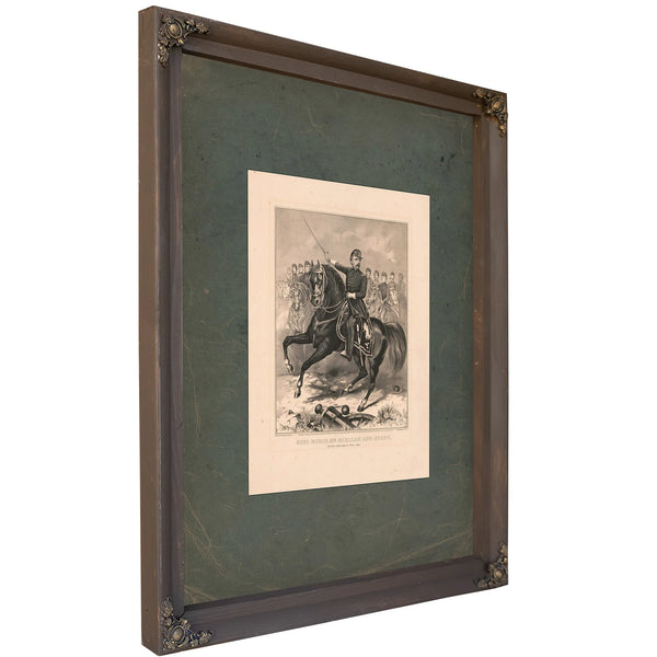 General George Brinton Mcclellan and Staff Before Yorktown Va April 1862 1862 — Bourbon Framed Canvas Print | Bella Frye