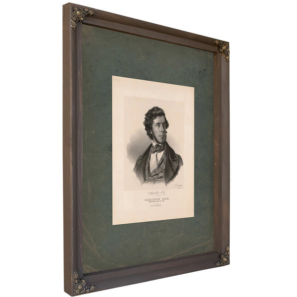Hamilton Fish Representative From New York 1844 — Bourbon Framed Canvas Print | Bella Frye