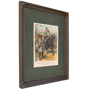 General Pickett Taking the Order to Charge From Gen Longstreet Gettysburg July 3 1864 19 — Bourbon Framed Canvas Print | Bell