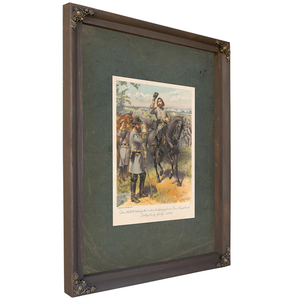 General Pickett Taking the Order to Charge From Gen Longstreet Gettysburg July 3 1864 19 — Bourbon Framed Canvas Print | Bell