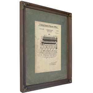 The Arithmeticians Engine — Patent Blueprint of Mechanical Calculation — Framed Wall Art Room View | Bella Frye
