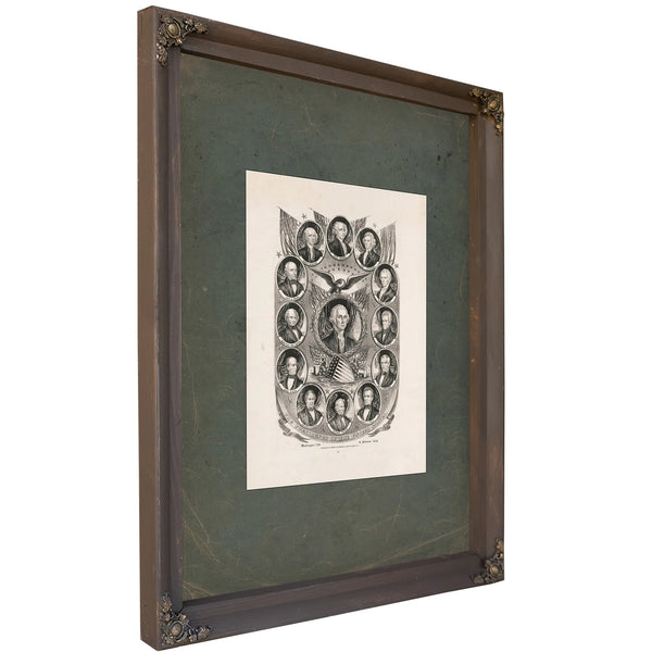 The Presidents of the United States_ Washington 1789 to Fillmore 185 185 — Bourbon Framed Canvas Print | Bella Frye