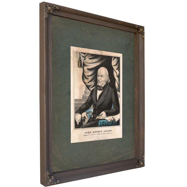 John Quincy Adams Sixth President of the United States 1835 1856 — Bourbon Framed Canvas Print | Bella Frye