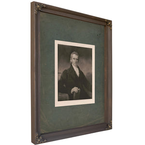 Portrait of John Marshall Holding a Book After a Painting by Henry Inman 1832 198 — Bourbon Framed Canvas Print | Bella Frye