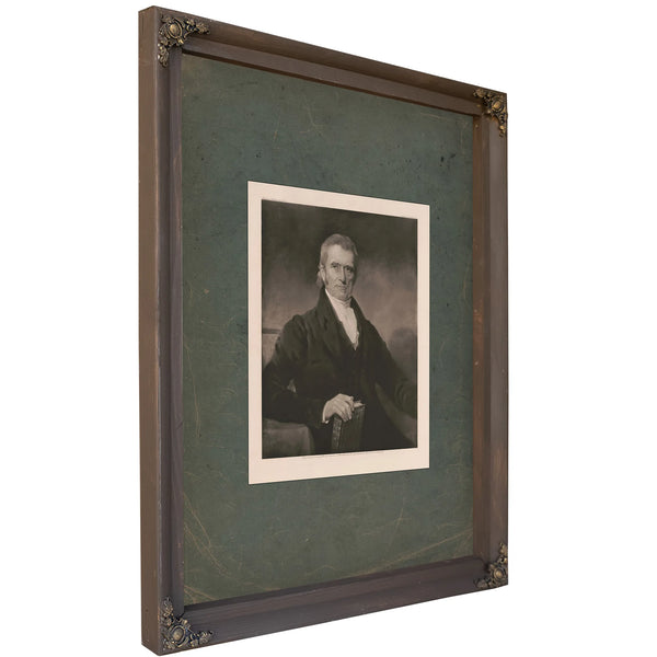 Portrait of John Marshall Holding a Book After a Painting by Henry Inman 1832 198 — Bourbon Framed Canvas Print | Bella Frye