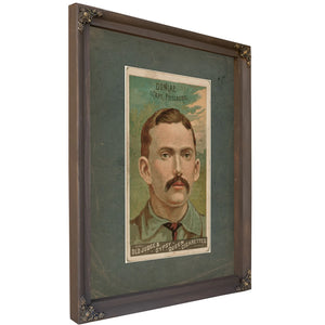 Fred Dunlap Pittsburgh Alleghenys Baseball Card Portrait 6 — Bourbon Framed Canvas Print | Bella Frye