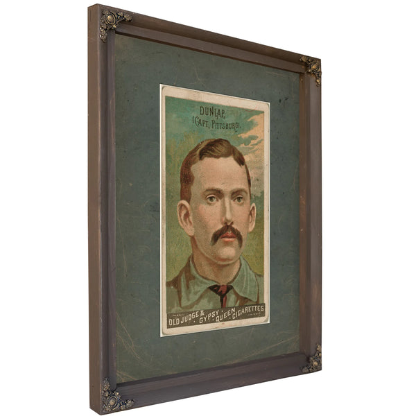 Fred Dunlap Pittsburgh Alleghenys Baseball Card Portrait 6 — Bourbon Framed Canvas Print | Bella Frye