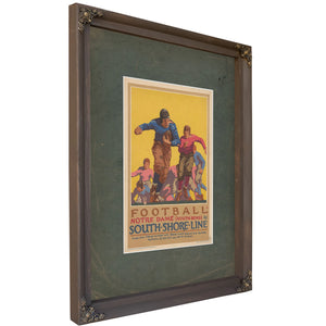 Football Notre Dame South Bend by South Shore Line Dpla — Bourbon Framed Canvas Print | Bella Frye