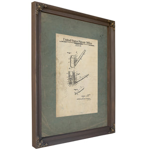The Gentlemans Vice Patent Blueprint of Contemplation — Framed Wall Art Room View | Bella Frye