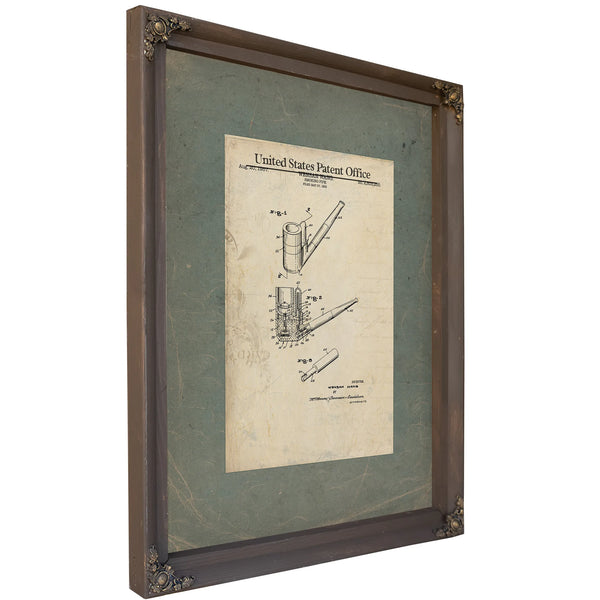 The Gentlemans Vice Patent Blueprint of Contemplation — Framed Wall Art Room View | Bella Frye